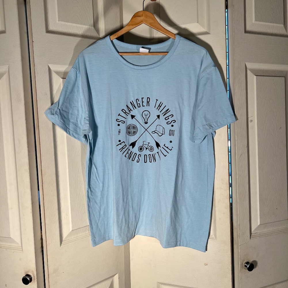 Blue Stranger Things T shirt Size 3XL